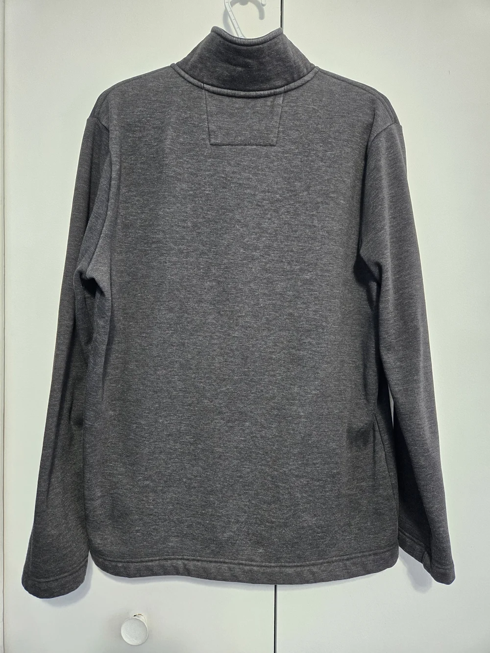 Banana Republic Gray Mock Neck Snap Pullover Sweatshirt Large